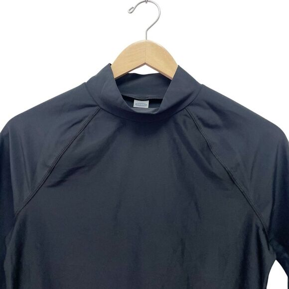 NWT Old Navy Mock Neck Rashguard Size Small Long Sleeve Swim Top Black UPF 50 - Picture 4 of 8